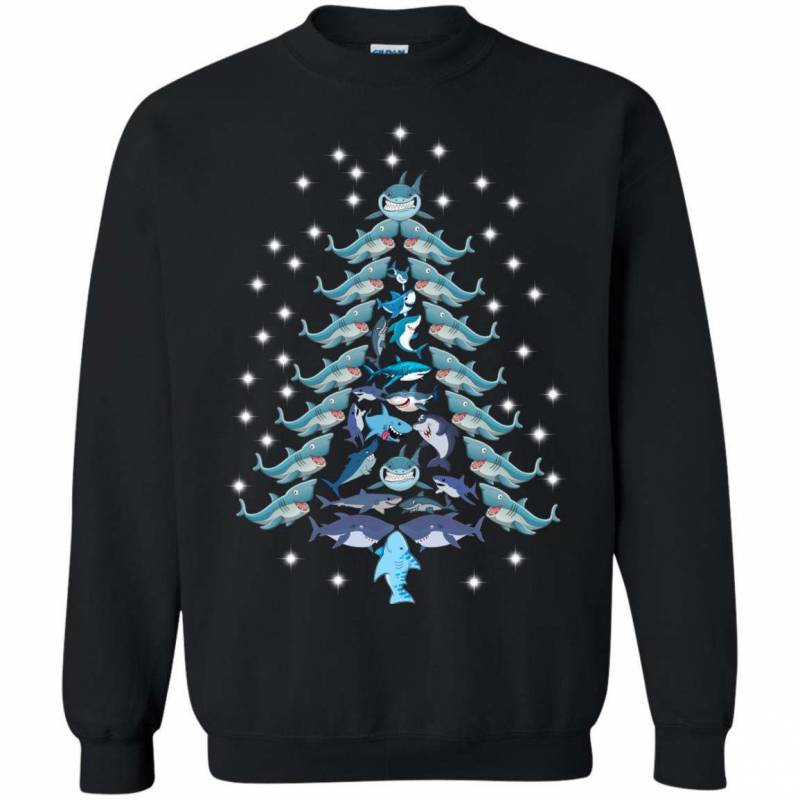 Shark Christmas Tree sweater