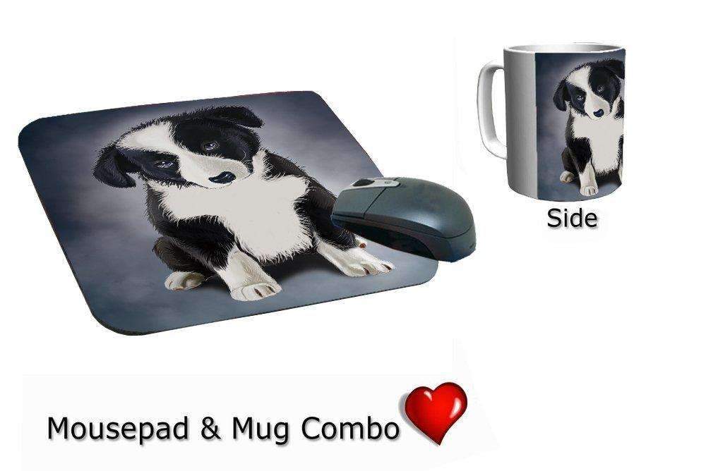 Border Collie Puppy Dog Mug & Mousepad Combo Gift Set