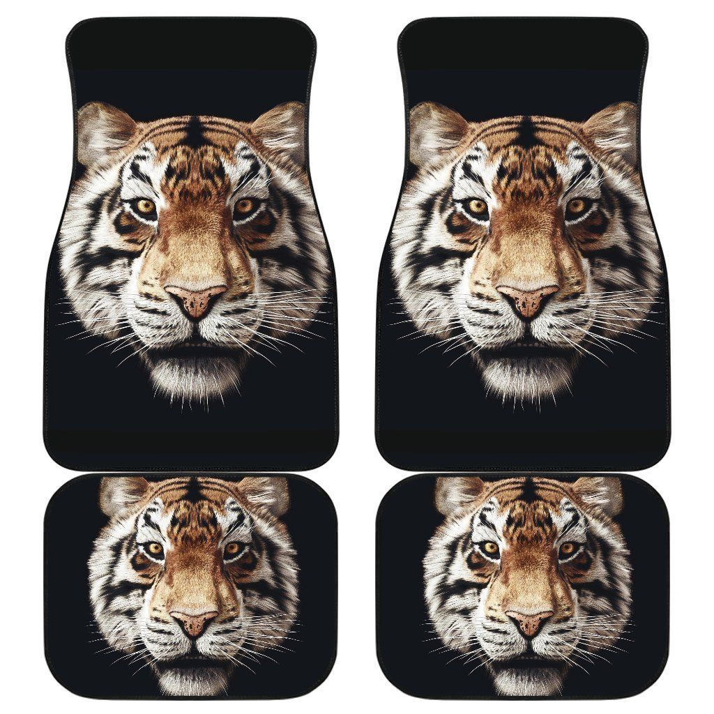 Tiger Wild Animal Hungry Face Car Floor Mats Personalized Car Seat Floor Mat Custom Print