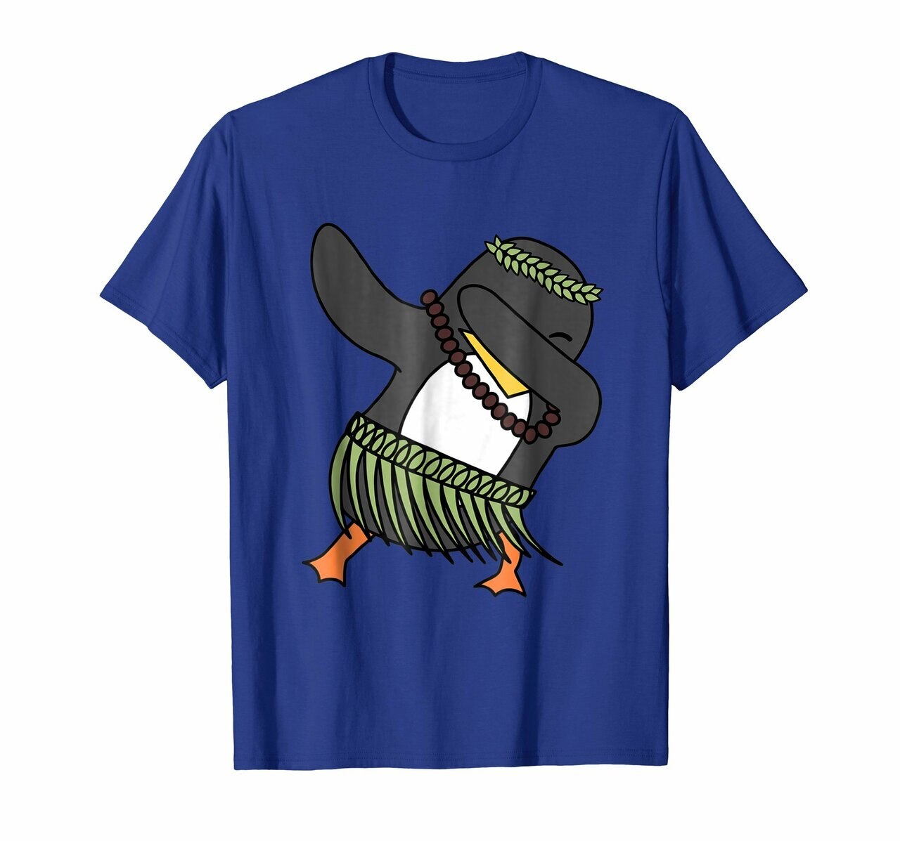 Cute Hula Dancing Dab Penguin Funny Graphic T-Shirt