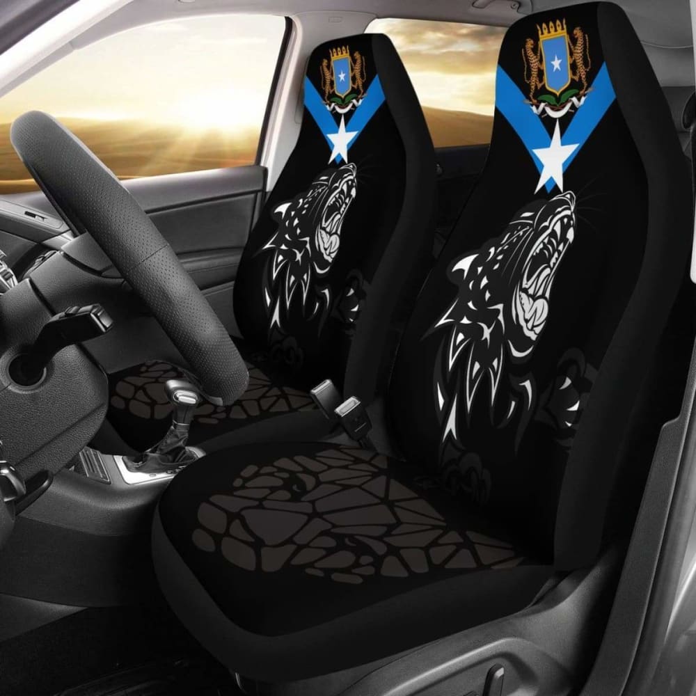 Car Seat Covers Africa – Somalia Flag Color With Leopards 092813