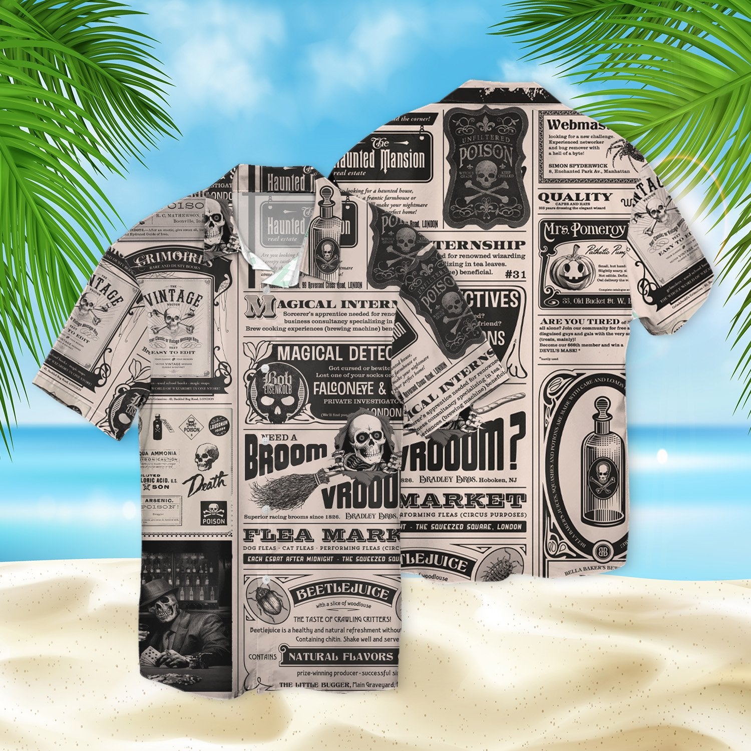 Skull Newspaper Hawaii Shirt Ha19533