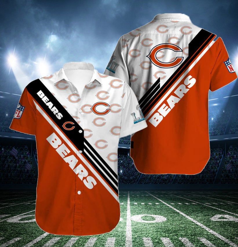 Chicago Bears Nfl Hawaiian Summer Shirt, Chicago Bears Summer Shirt, Chicago Bears Nfl Fan Hawaiian Shirt Short