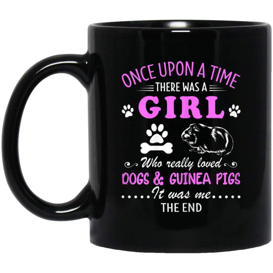 There Was A Girl Who Really Loved Dogs And Guinea Pigs 11oz 15oz Black Mug Happy Easter Day Funny Colors Eggs Bunny Ears Peeps Cute