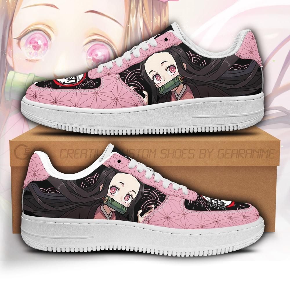 Nezuko Demon Slayer Air Force Shoes Sneakers Custom Anime