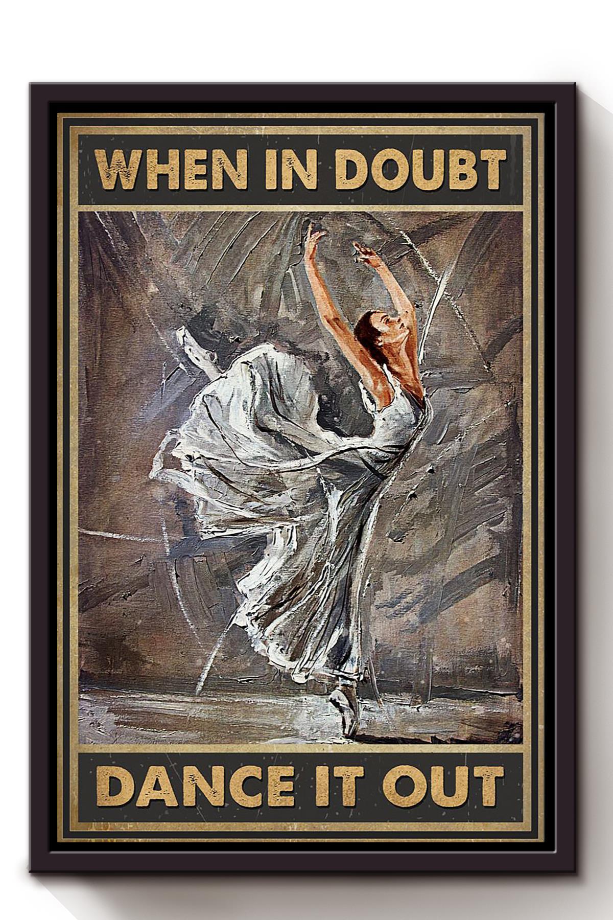 Ballet Dancer Girls Wall Decor Gift For International Women Day Home Decor Girlfriend Framed Canvas