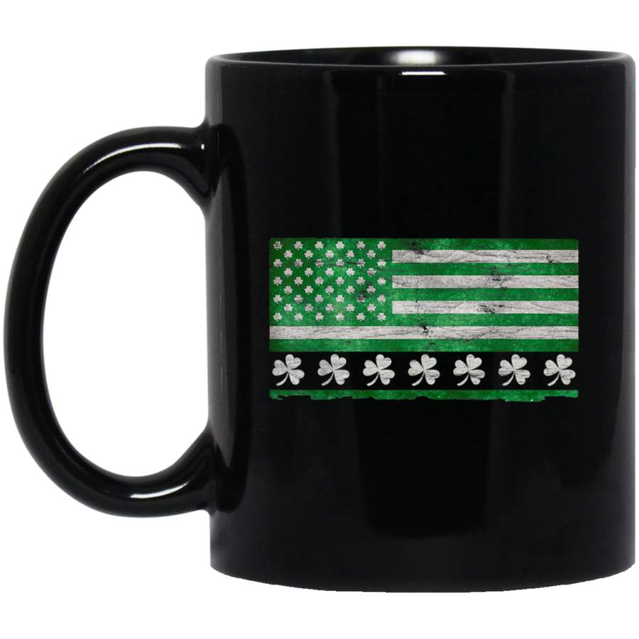 Irish American Flag Vintage Shamrock St Patricks Day Mug Mug