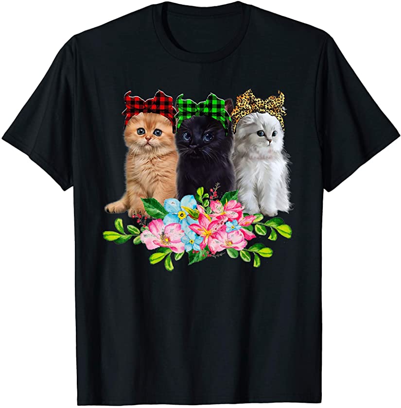 Three Lovely Cat – Cute Cats Kitten Kitty Paw Pet Gift T-Shirt