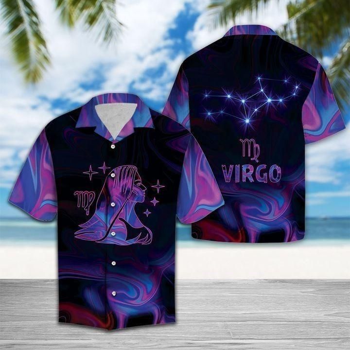 Virgo Horoscope Zodiac Birthday Gifts Aloha Hawaiian Shirt Colorful Short Sleeve Summer Beach Casual Shirt For Men And Women