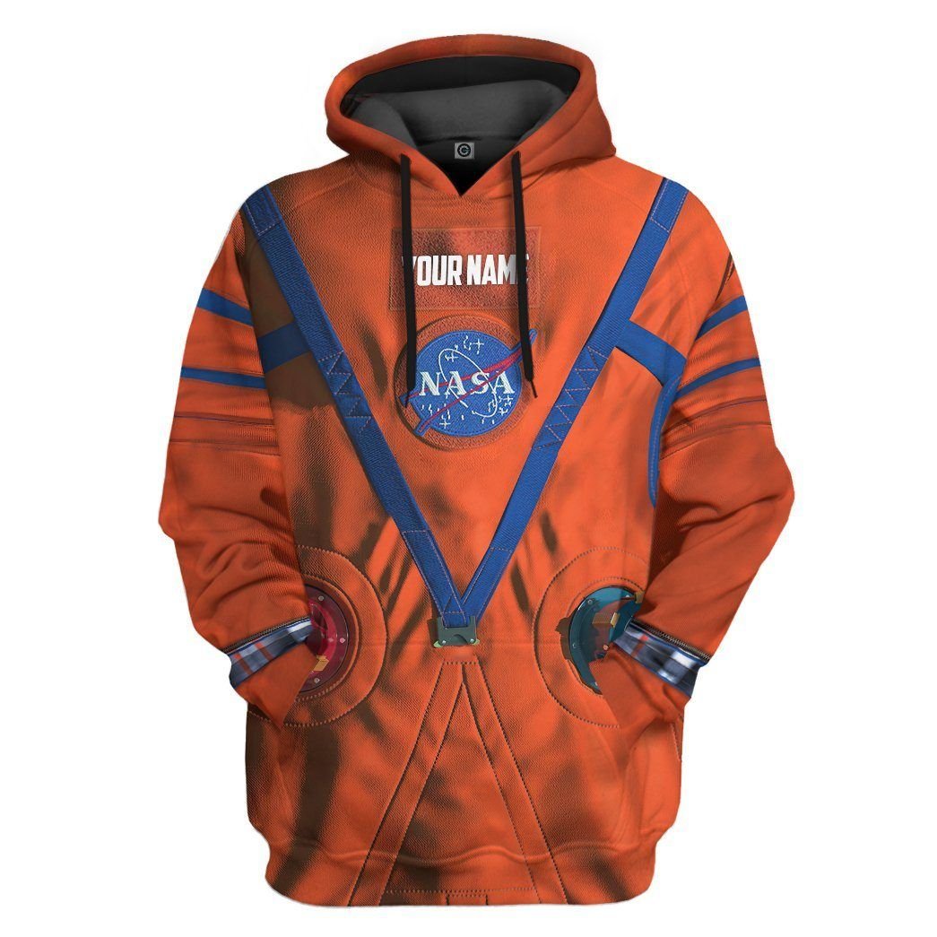 Gearhumans 3d Nasa Orion Space Suit Custom Name Hoodie Apparel