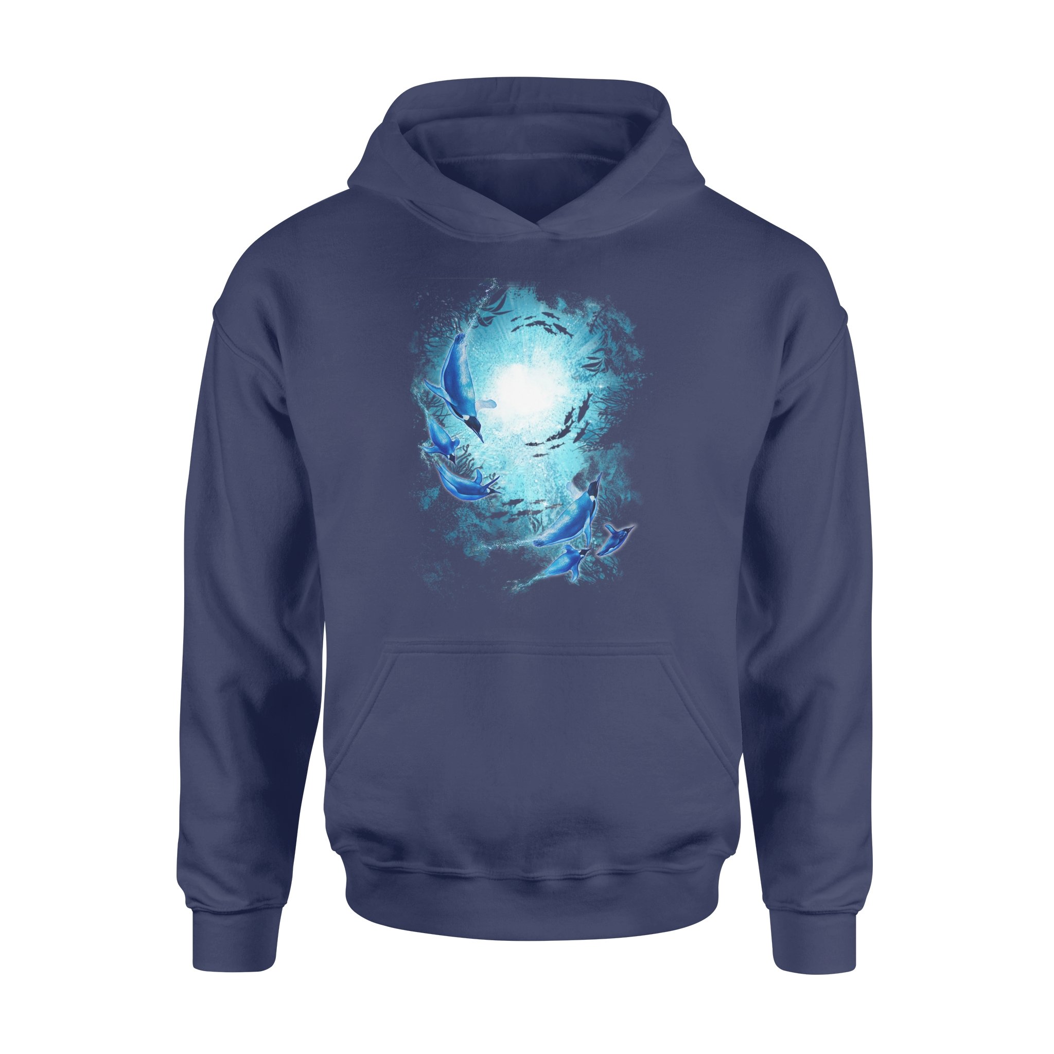 penguin in the deep ocean premium hoodie 475