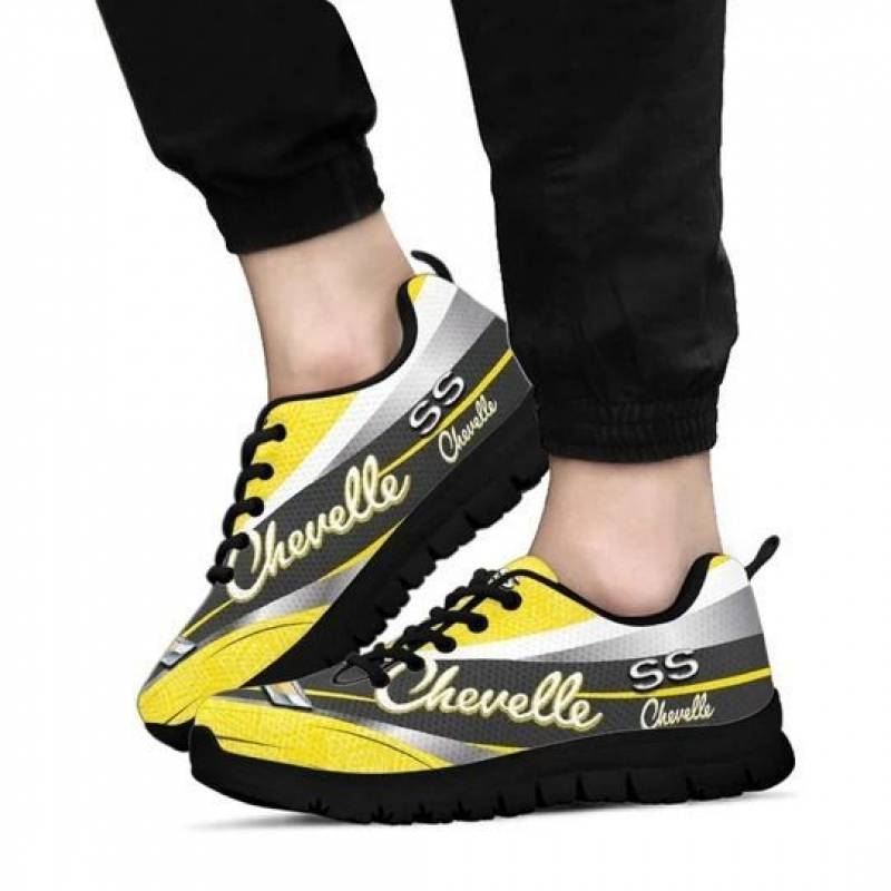 3D Printed Chevrolet Chevelle NTA Sneakers For Men & Women Ver 3 (Yellow)