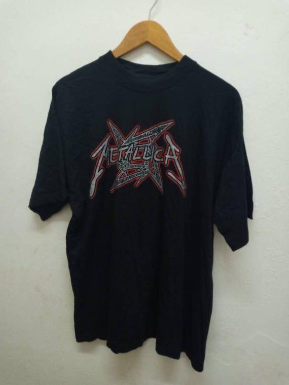 Vintage Metallica Band90S European Tour 2004 Black Shirt