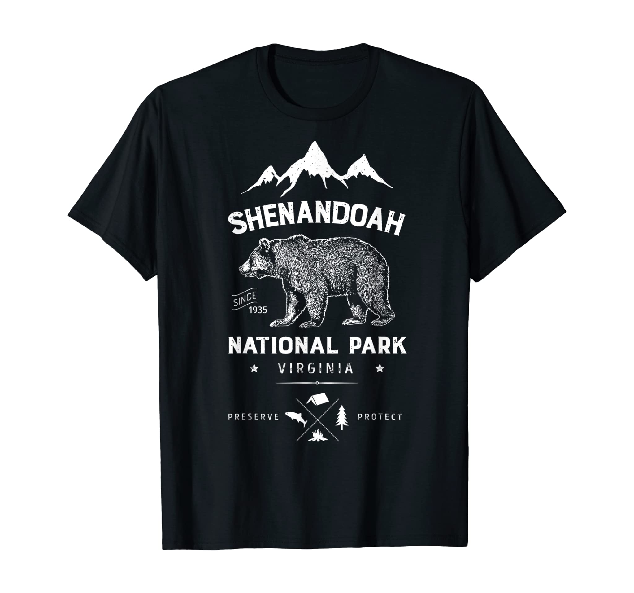 Shenandoah National Park T Shirt Bear Virginia Vintage Gifts