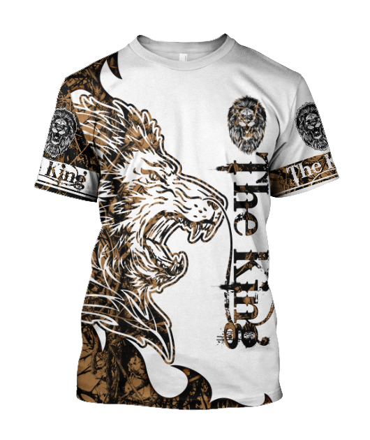 The King Lion Tattoo Tshirt 3D All Over Printed Custom Text Name