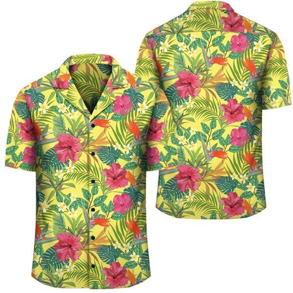 Hawaiian Tropical Leaves And Flowers Ha34099