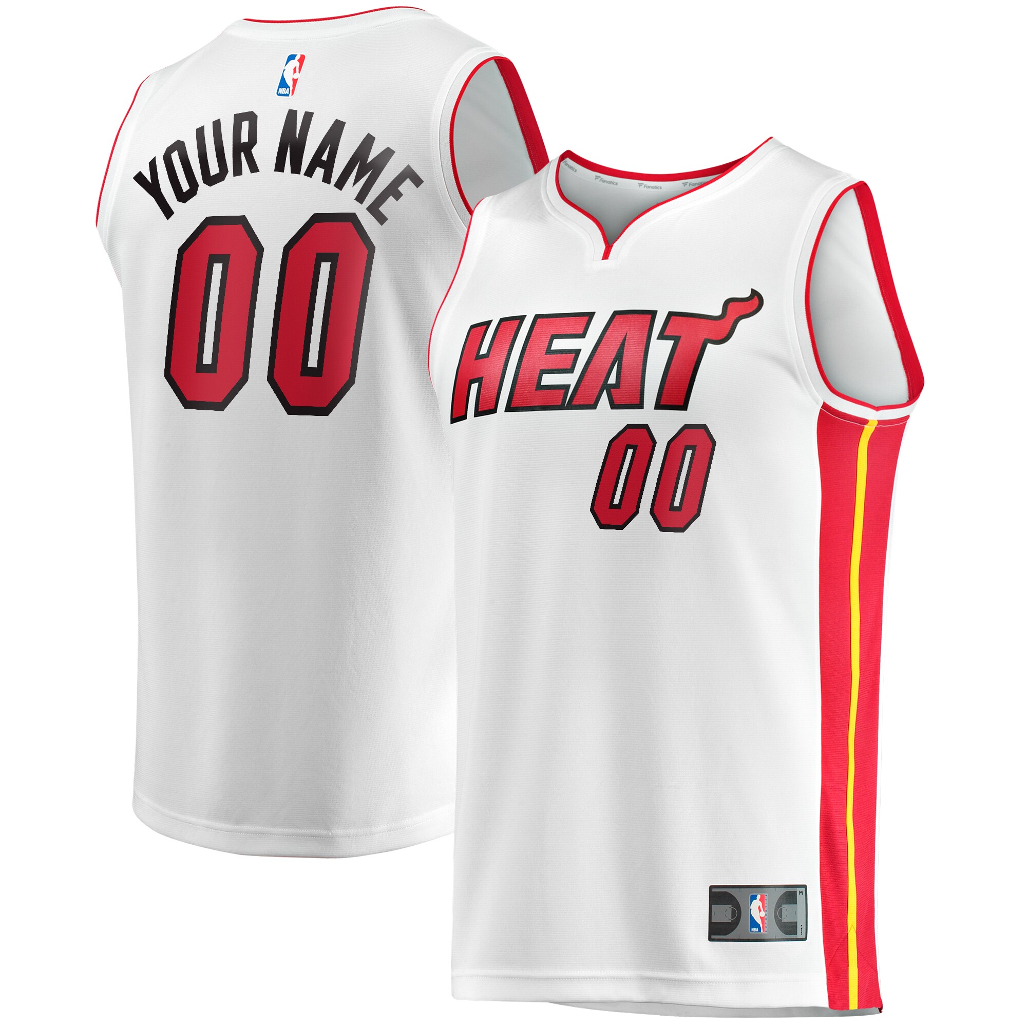 Miami Heat Branded Fast Break Custom Replica Jersey – Association Edition – White