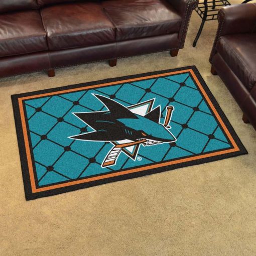 San Jose Sharks Logo Custom Area Rug Carpet Full Sizes Home Living Rugs Carpet Decor