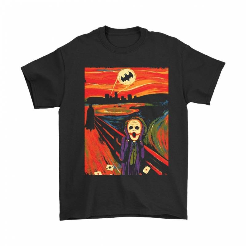 The Scream Joker Batman Heath Ledger Men’s T-Shirt Tee