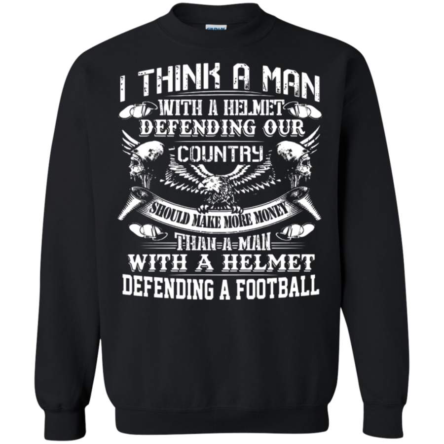 AGR A Man With A Helmet Defending Our Country Sweatshirt