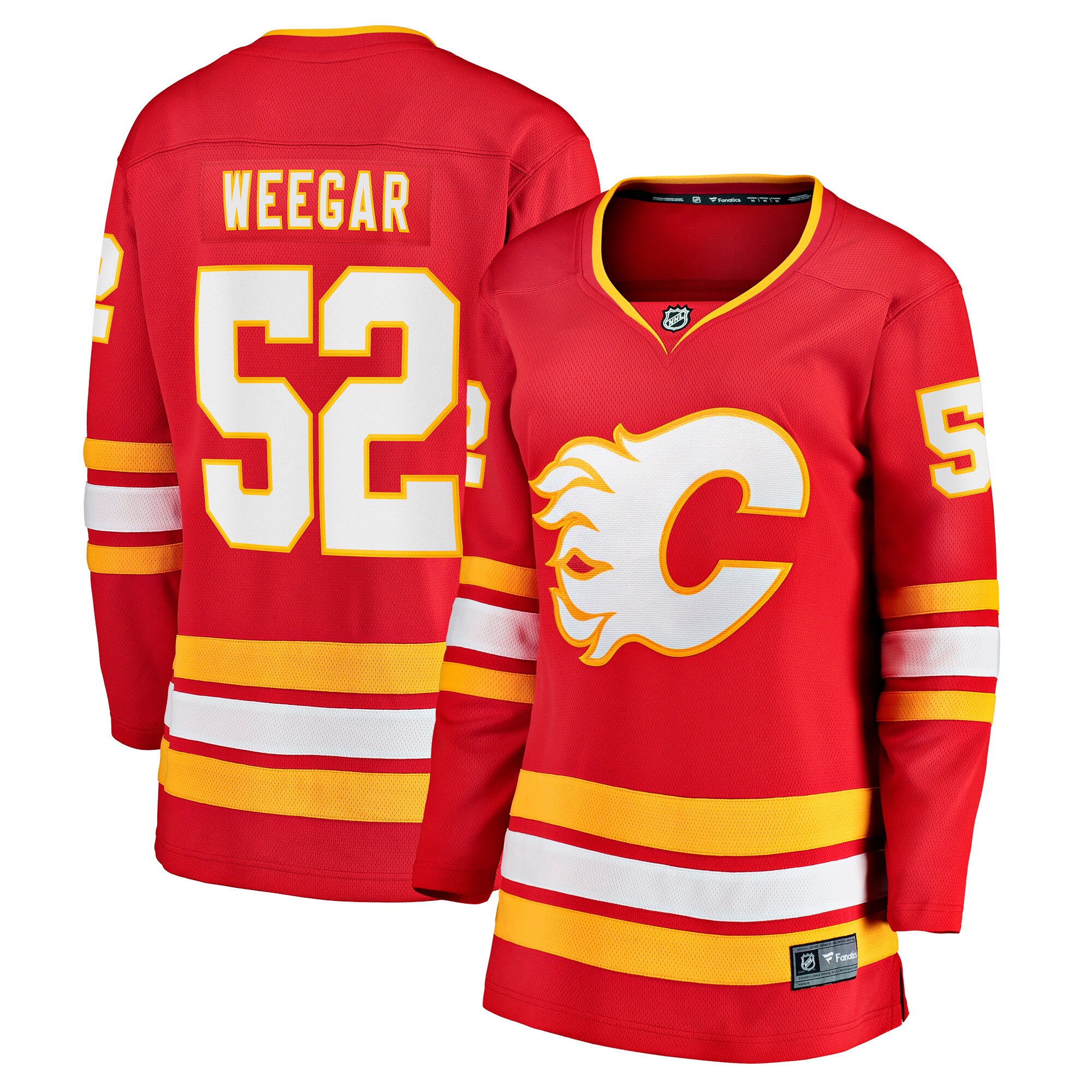 MacKenzie Weegar Calgary Flames Branded Women's Home Breakaway Player Jersey – Red