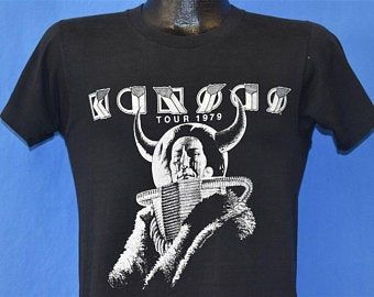 70s Kansas Tour 1979 Monolith Album Concert Native American T-shirt 6148