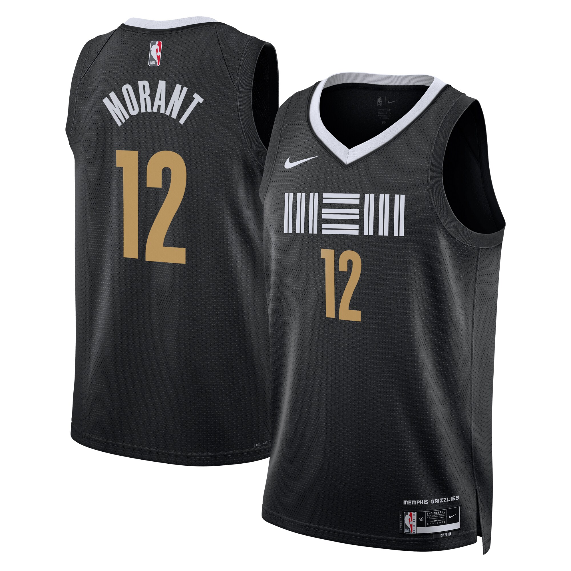 Memphis Grizzlies City Edition Swingman Jersey 23 – Black – Ja Morant – Unisex