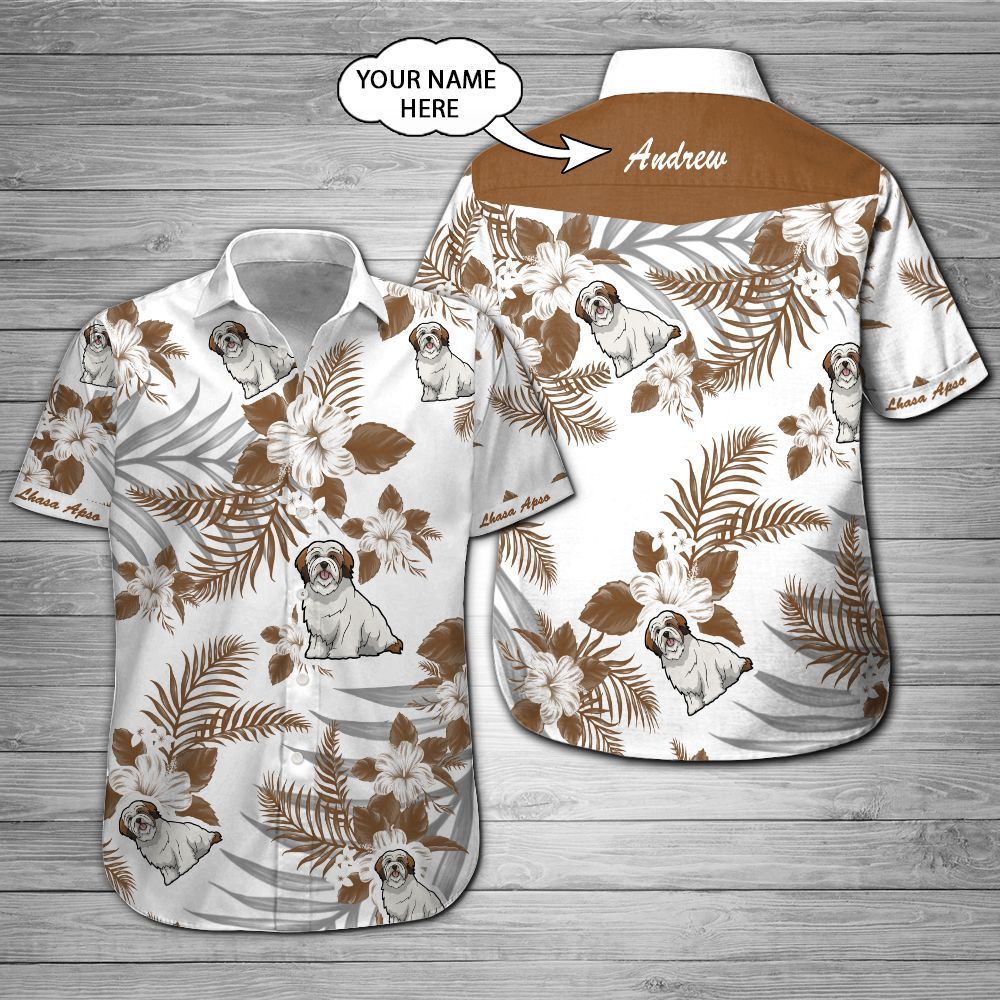 Lhasa Apso Custom Name Hawaii Shirt 201 Ha22294