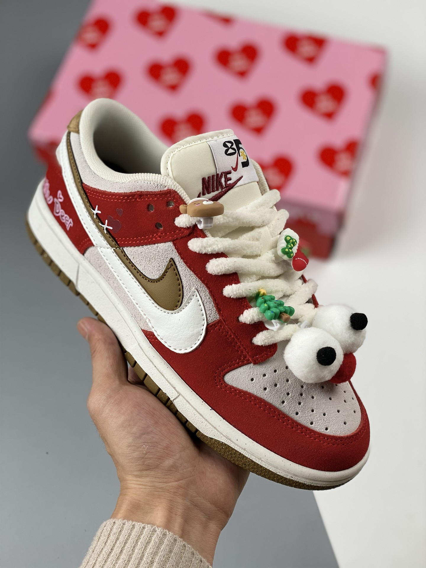 Custom Nike Dunk Low ‘Christmas’ Red White 5340989