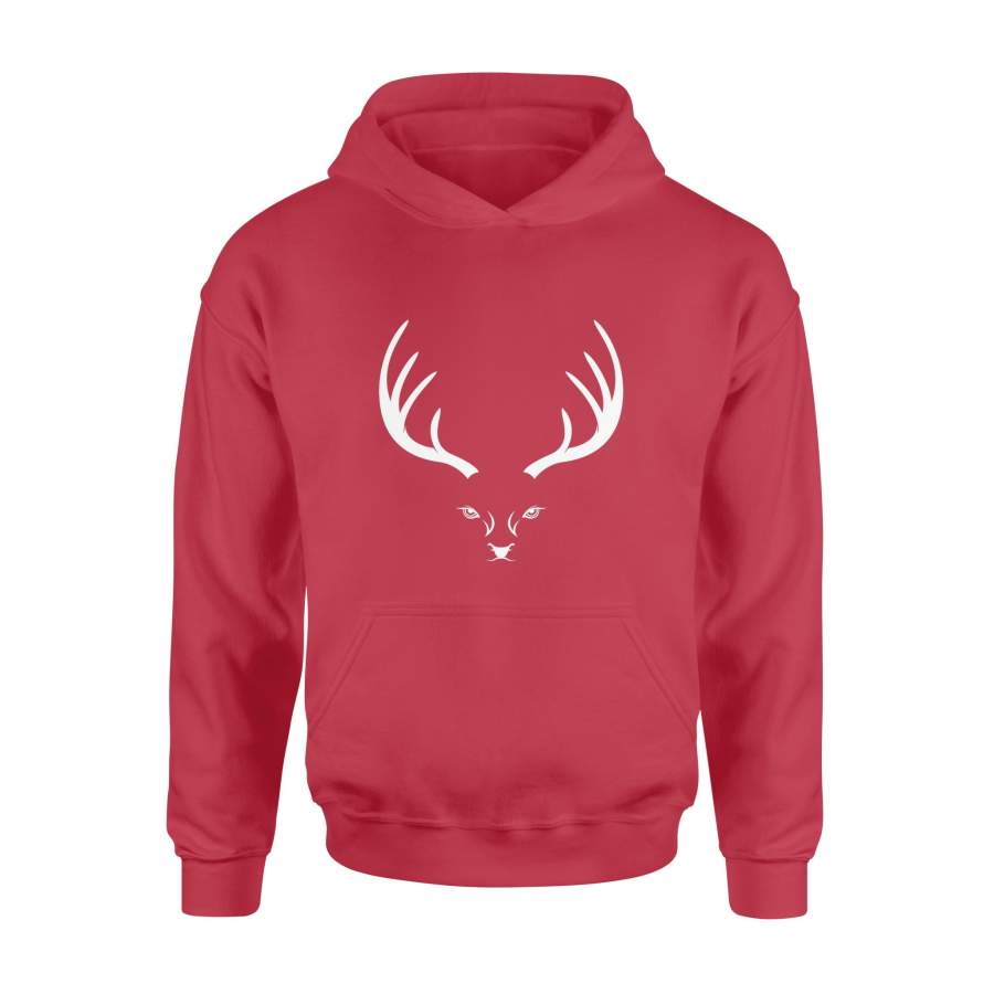 Christmas Gift Idea Reindeer Horns With Angry Face – Standard Hoodie