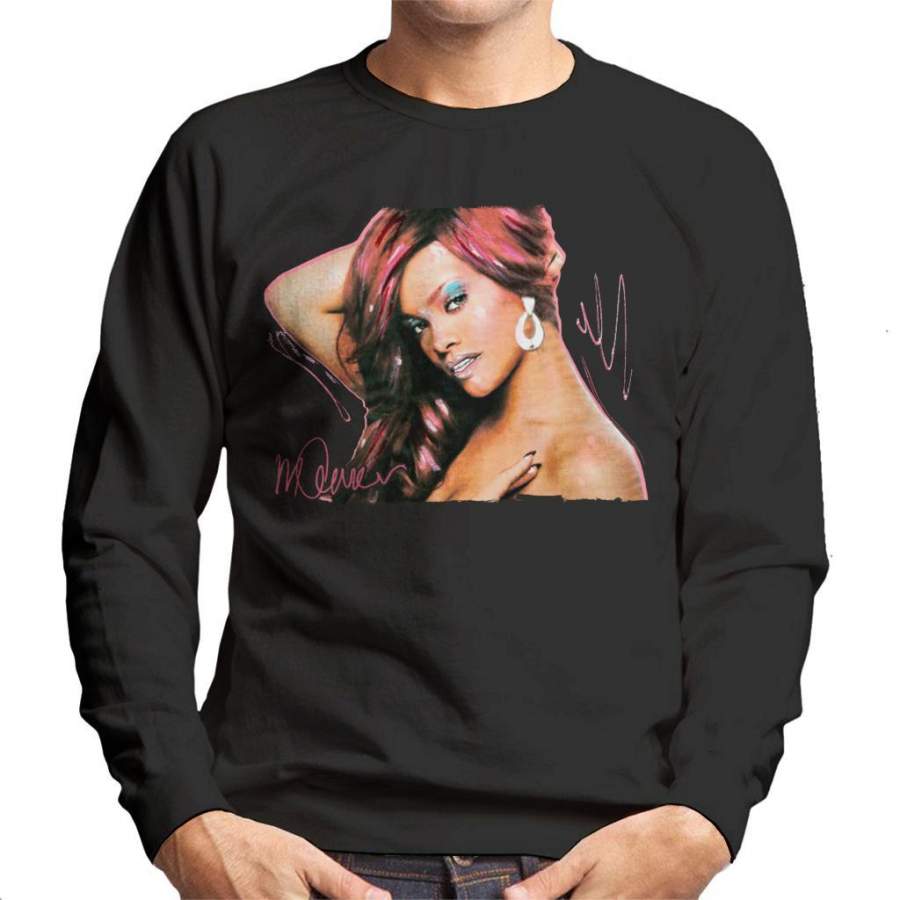 Sidney Maurer Original Portrait Of Rihanna Drop Earrings Men’s Sweatshirt