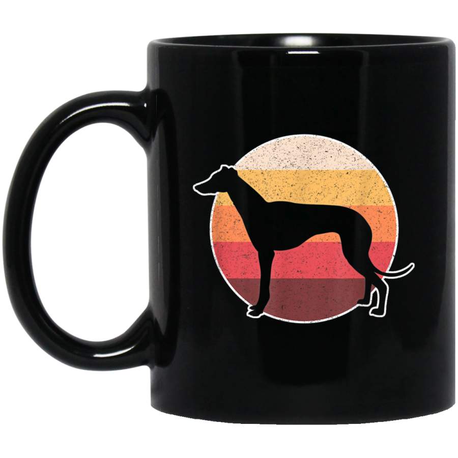 Retro Vintage Italian Greyhound Black Mug