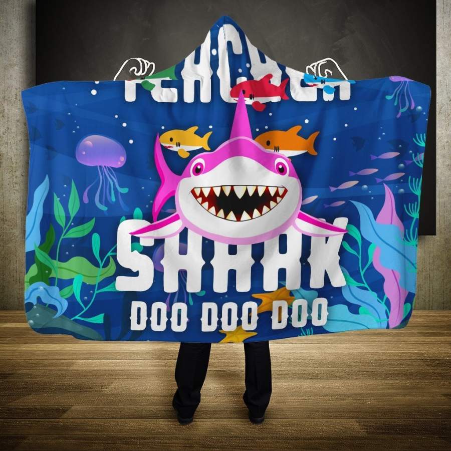 #FAM510 – 40% OFF – Teacher Shark Doo Doo Doo Doo Hoodie Blanket – Best Gifts for your Beloved