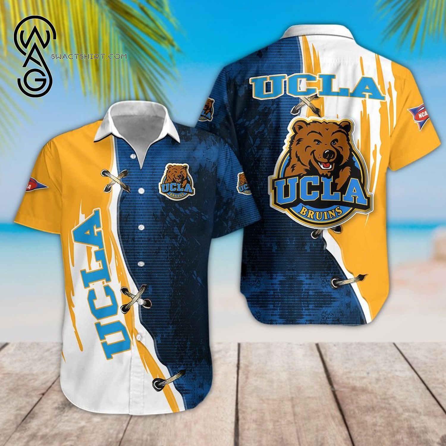 NCAA Ucla Bruins Blue Gold Trendy Hawaiian Shirt Aloha Shirt