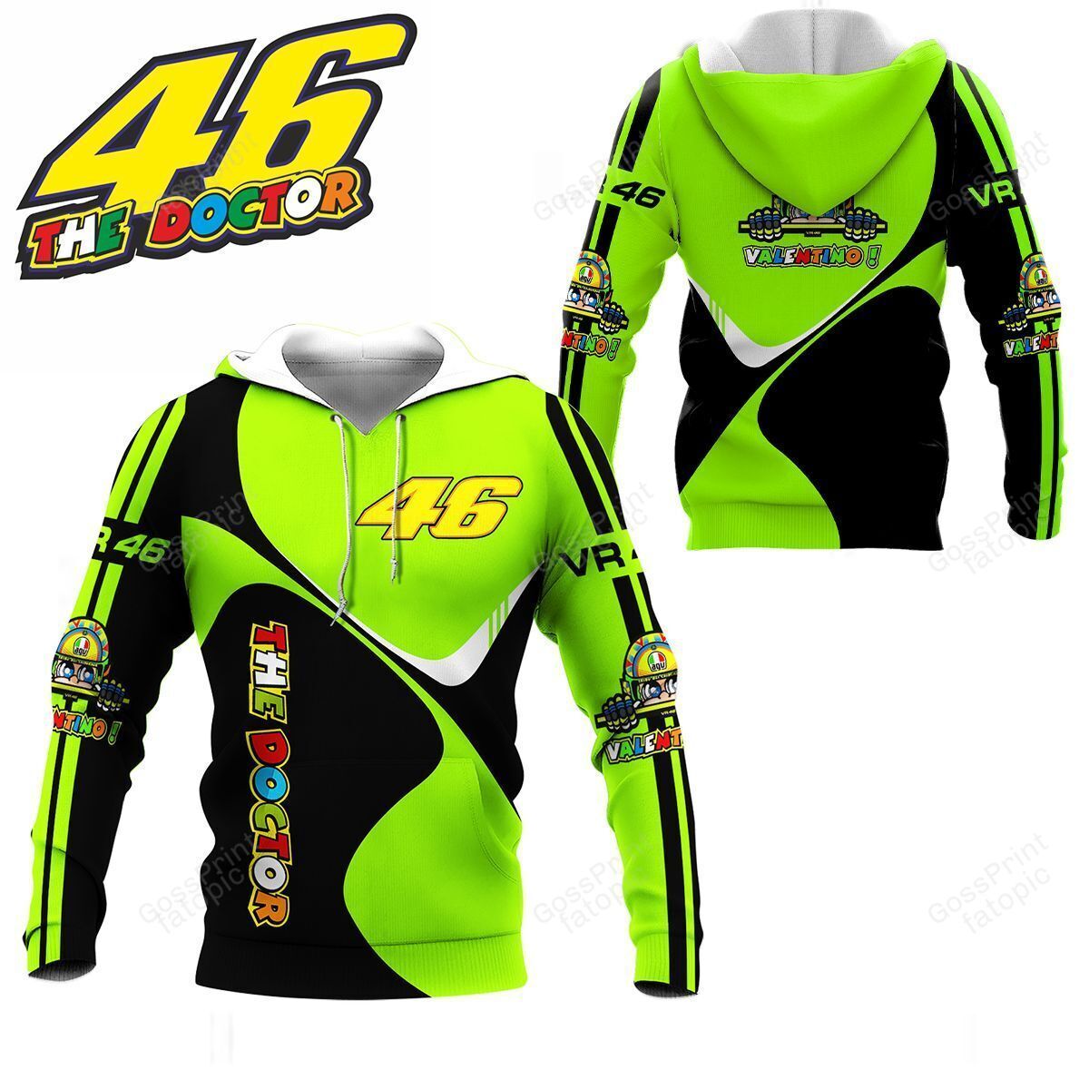 3D ALL OVER VR46 YZ SHIRTS VER 11