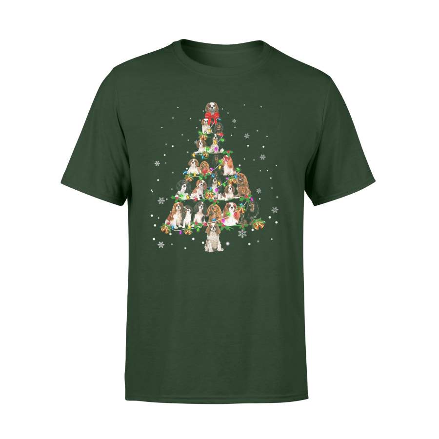 Cavalier King Charles Spaniel Funny Christmas Tree T-Shirt