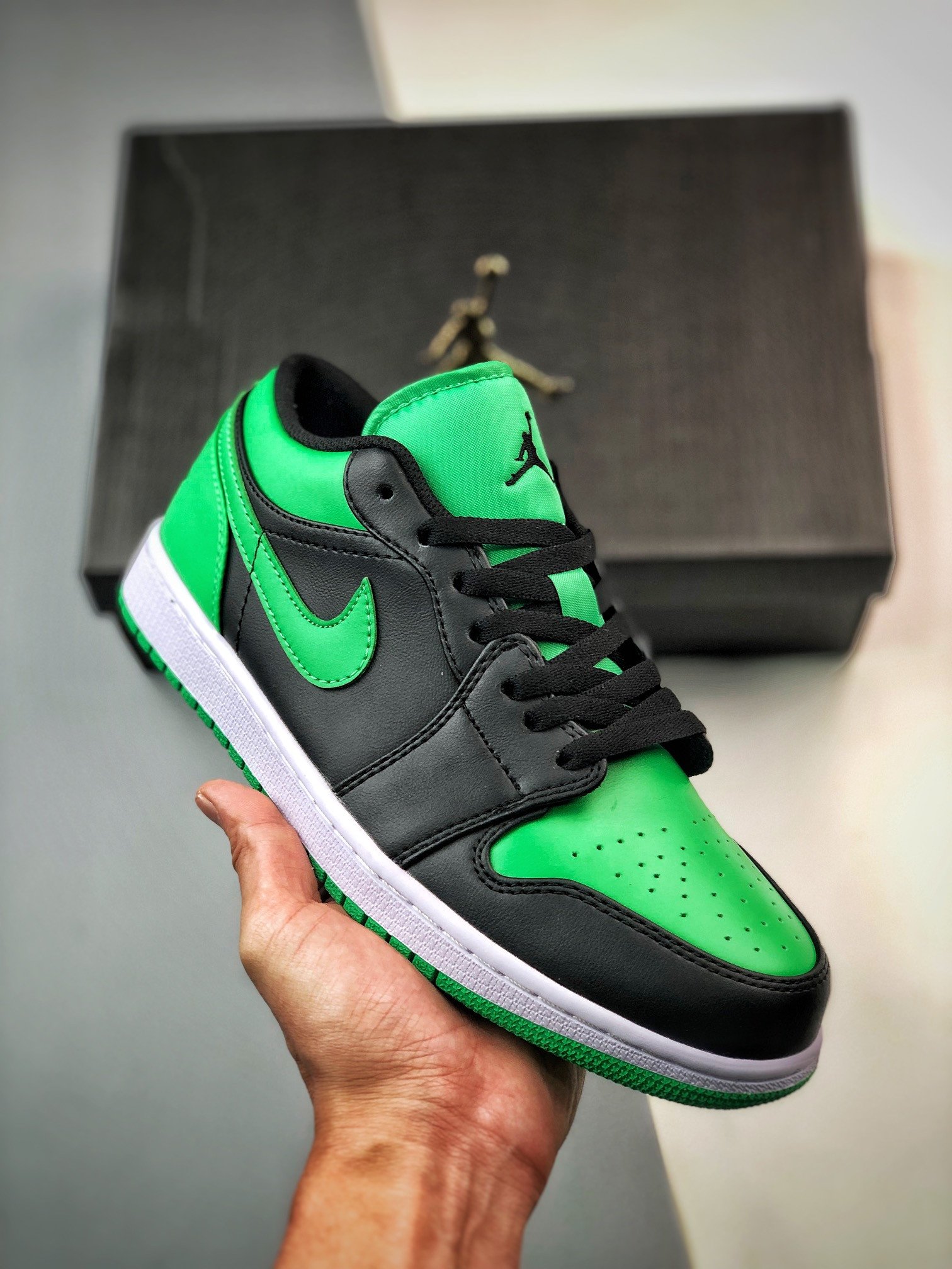 JD 1 Low BlackLucky Green-White 553558-065 5341987