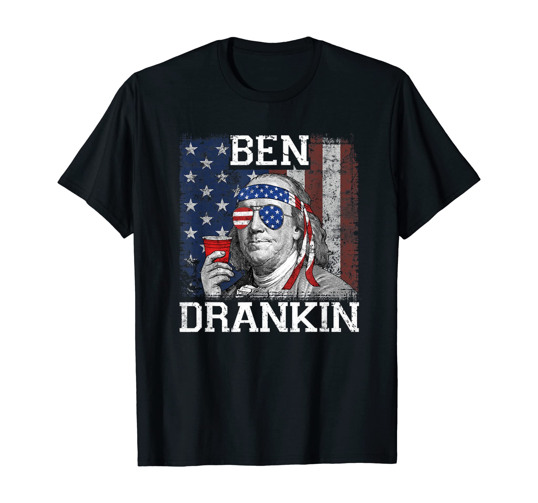 Ben Drankin Beer 4th of July Funny Patriotic USA T-Shirt