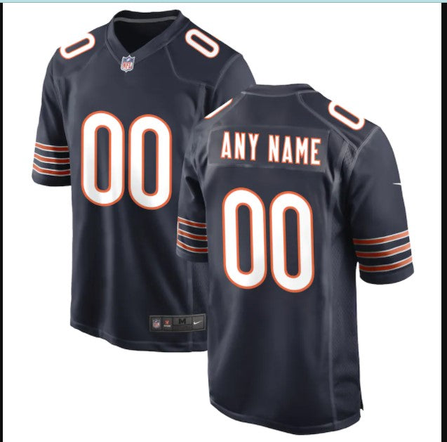 Men’S Chicago Bears Nike Navy Custom Game Jersey