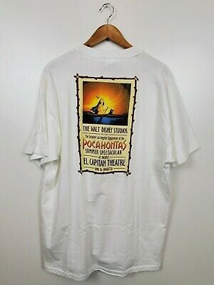 1995 Pocahontas Movie Premier Vintage Tee T-shirt 6350