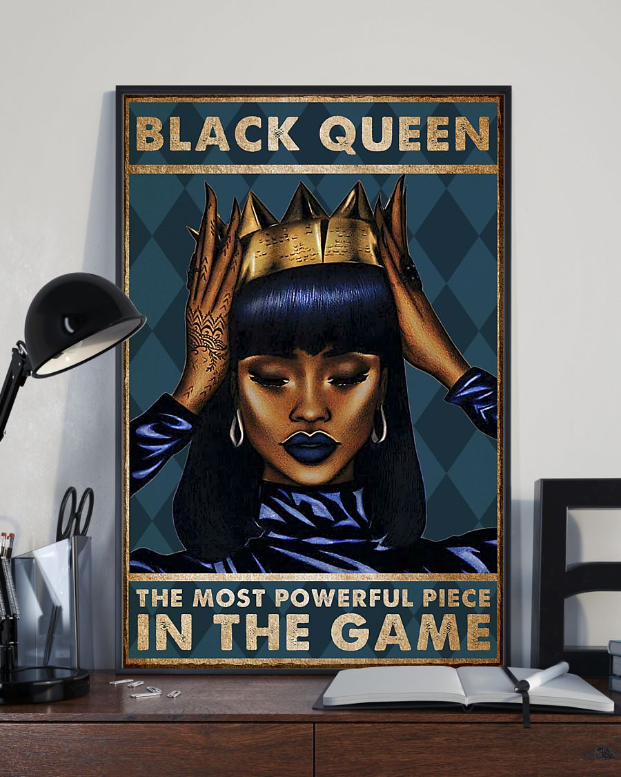 Black Girl Afro Woman Poster | Gift For Black Woman | Black Pride Room Wall Art | Black Queen The Most Powerful