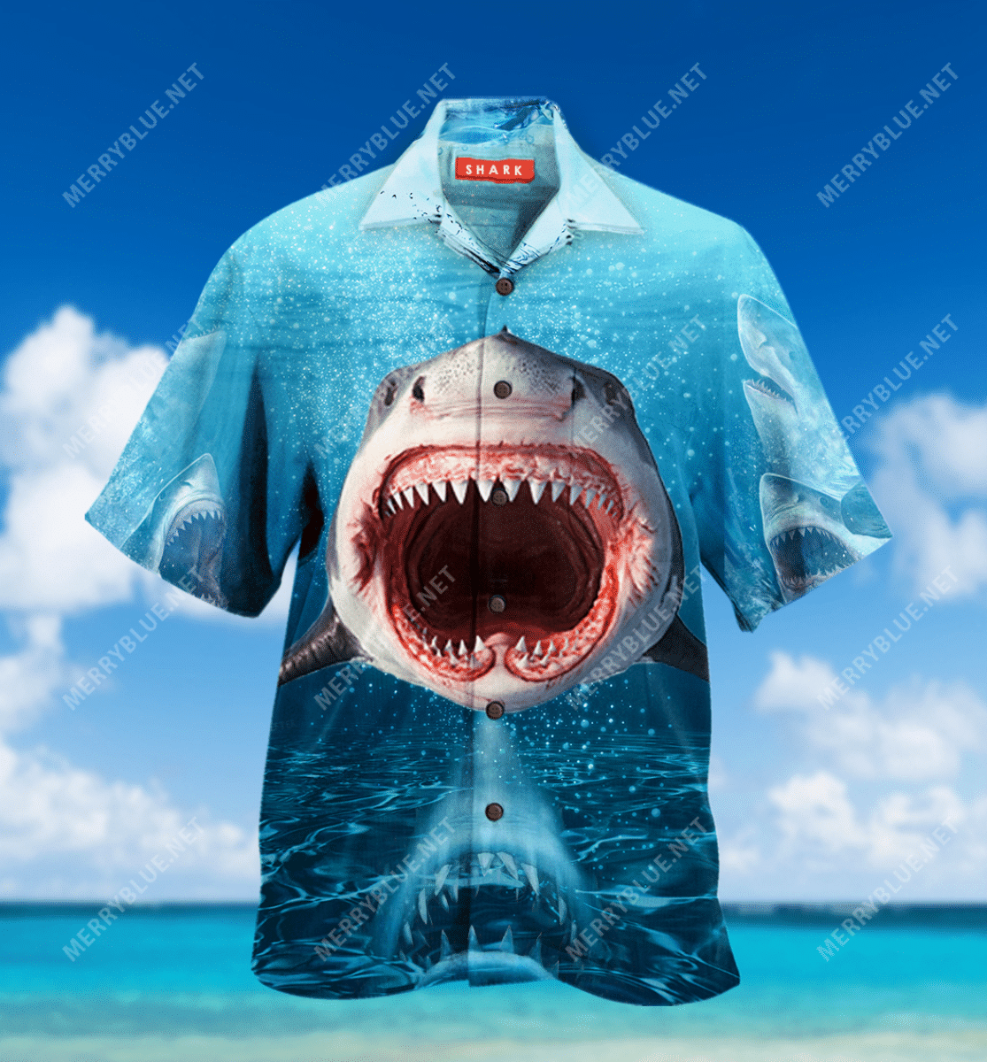 Cover Your Body With Amazing Show Your Teeth Shark Hawaiian Shirt