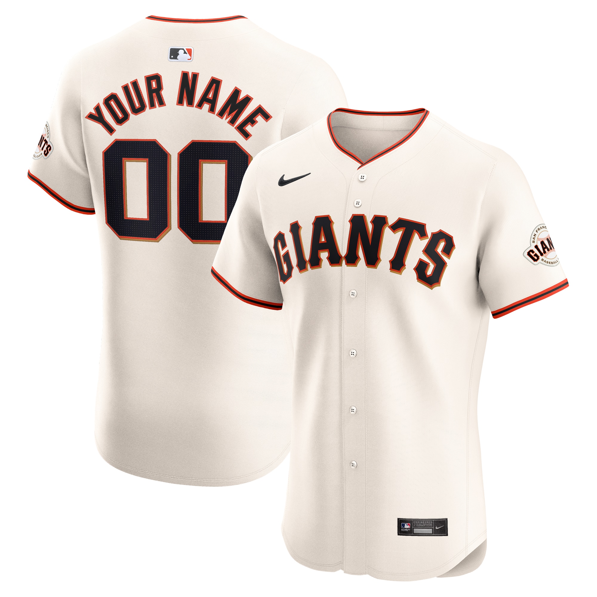 San Francisco Giants Home Elite Custom Jersey – Cream