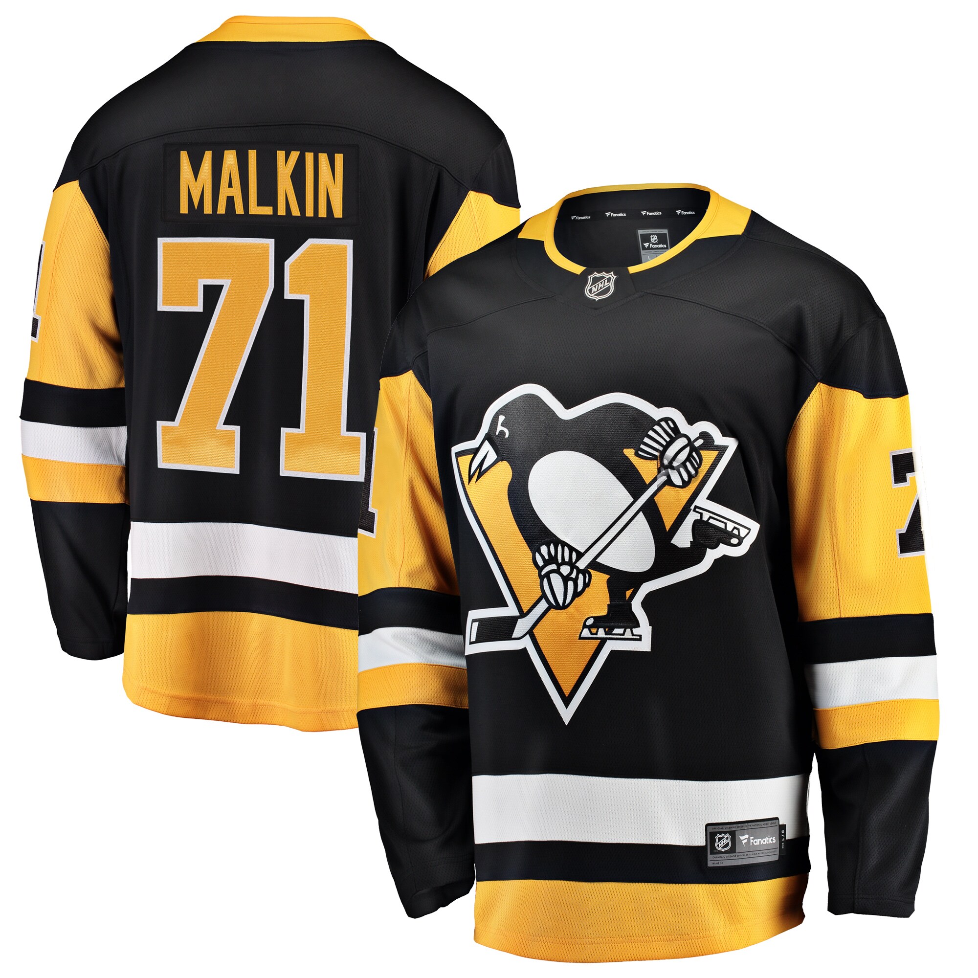 Men's Pittsburgh Penguins Evgeni Malkin Black Breakaway Player Jersey