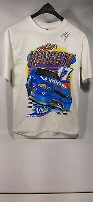 Vintage Signed Matt Kenseth Double Sided Nascar T-shirt  L Single Stitch 1837