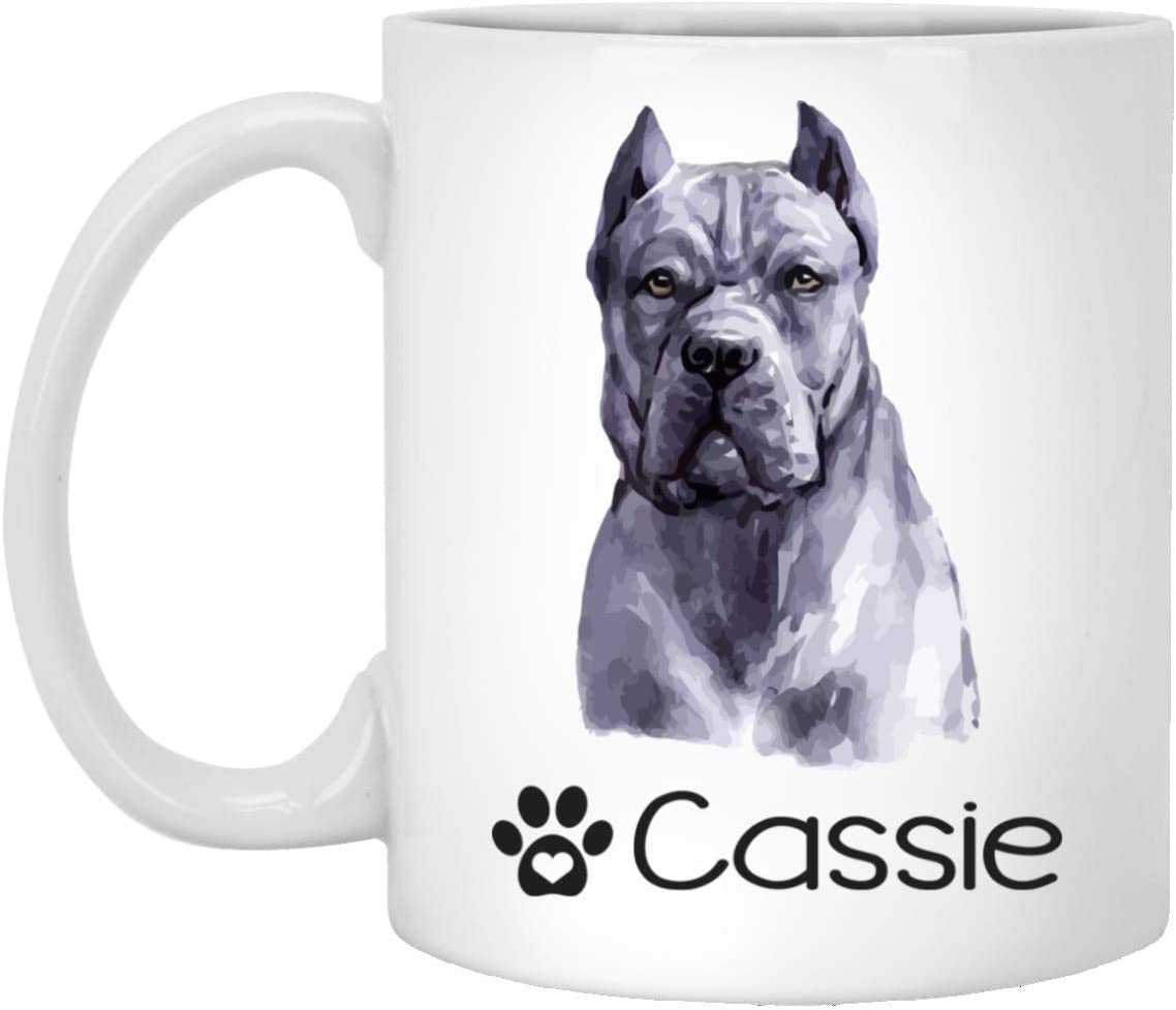 Personalized Cane Corso Dog Mug – Pet Owner Gifts For Women – Gifts For Dog Lover – Cane Corso Mom Dad Mugs – Dog Cups 11Oz