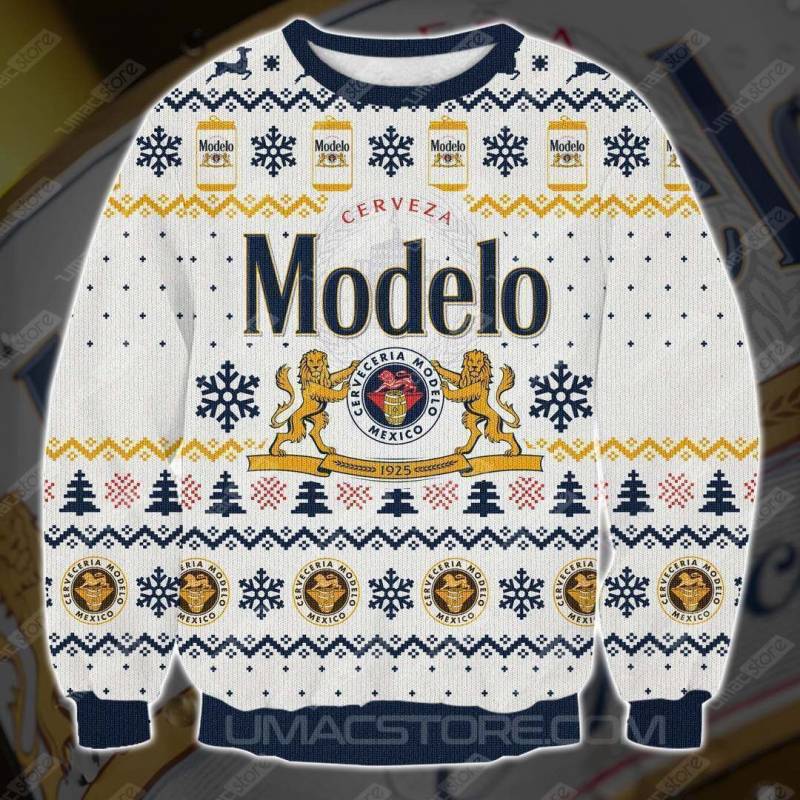 Cerveza Modelo CMV1 3D Print Ugly Christmas Sweatshirt