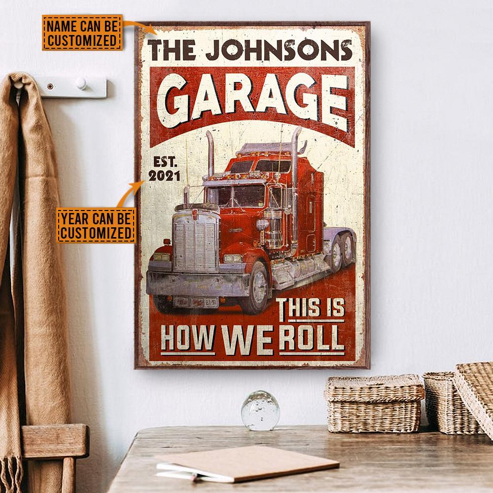 Aeticon Gifts Personalized Garage Trucker This Is How Canvas Mom Dad Gift Home Decor