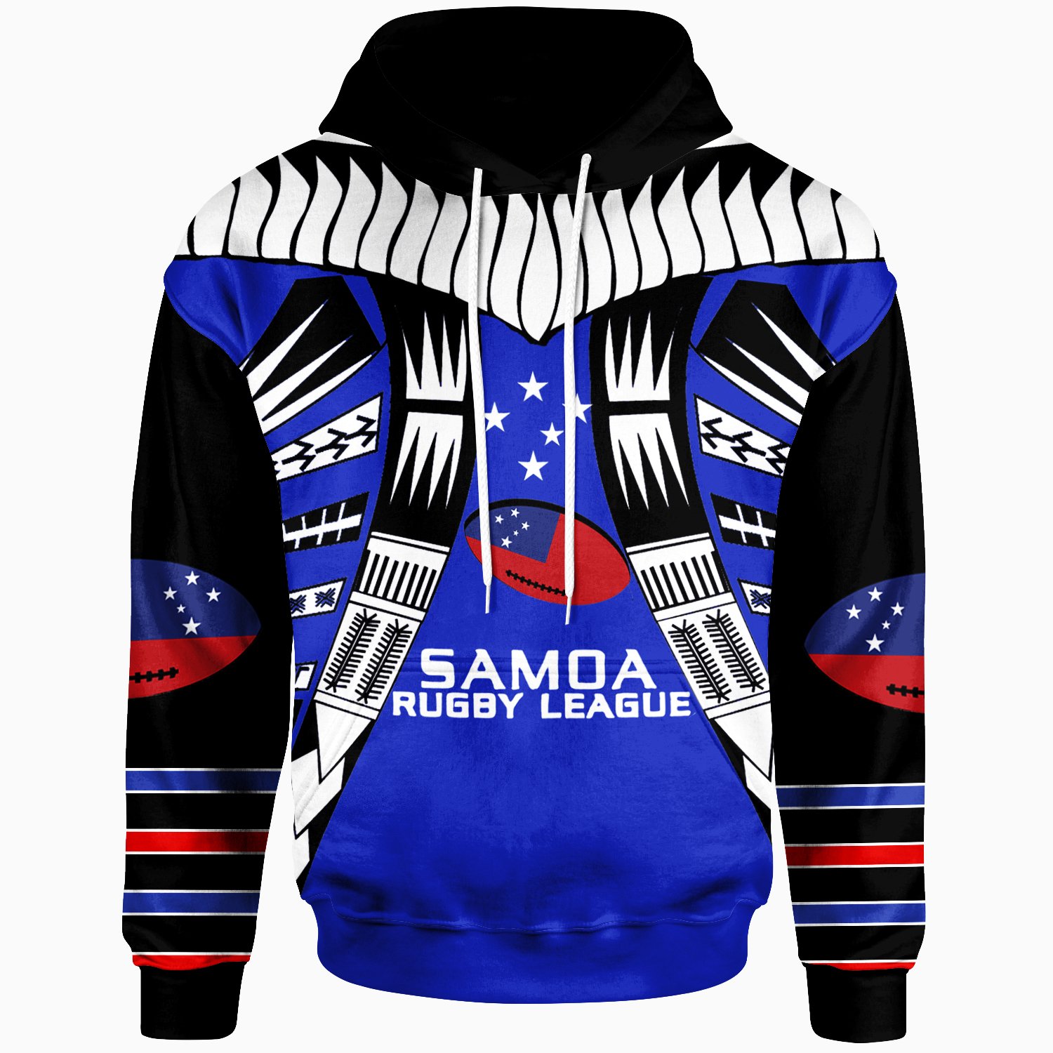 Samoa Custom Personalised Hoodie - Samoa Rugby Sport Style Blue Color - BN20 - Slaymarket Fashion