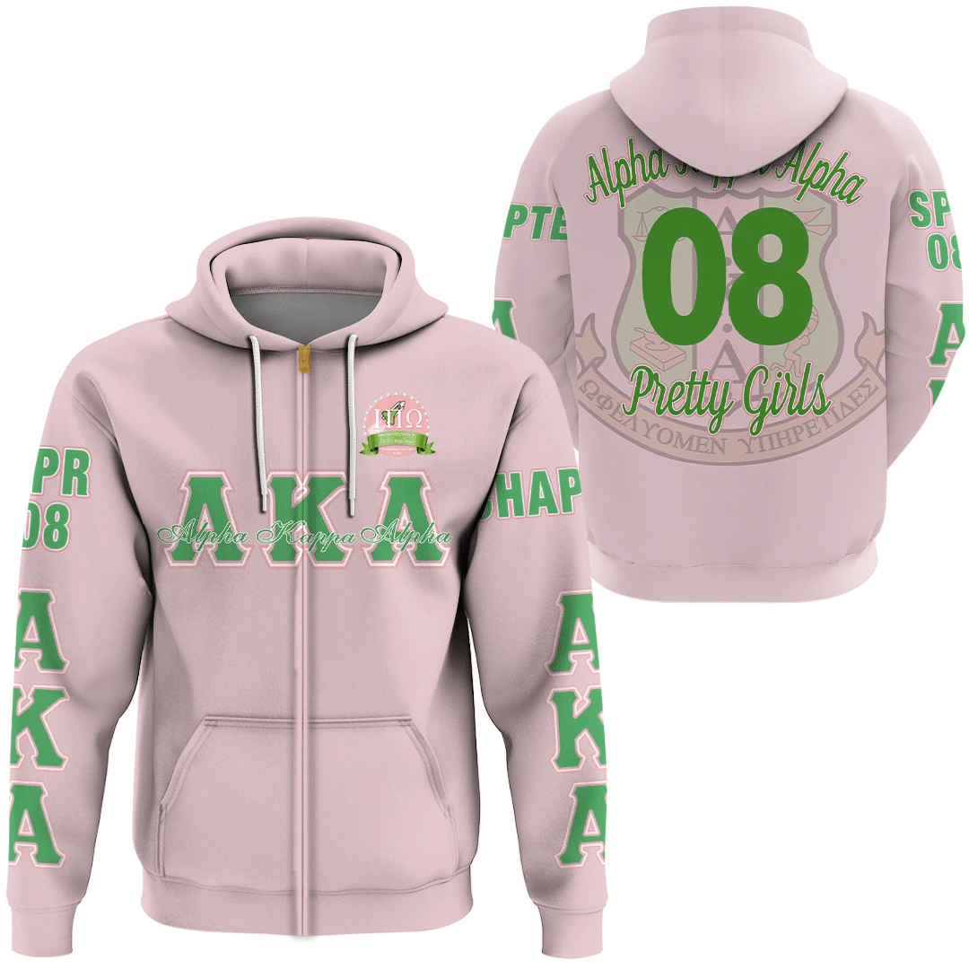 Africa Zone Hoodie – Alpha Kappa Alpha – Iota Pi Omega Chapter Zip Hoodie A7